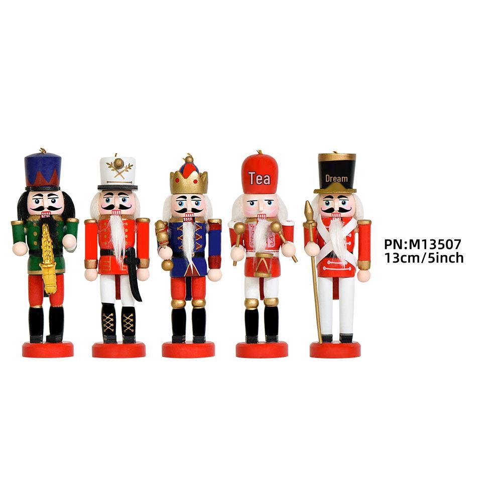 13CM European Saxophone Nutcracker Set: Christmas Home Ornament Puppets, Set of 5 Set of 5