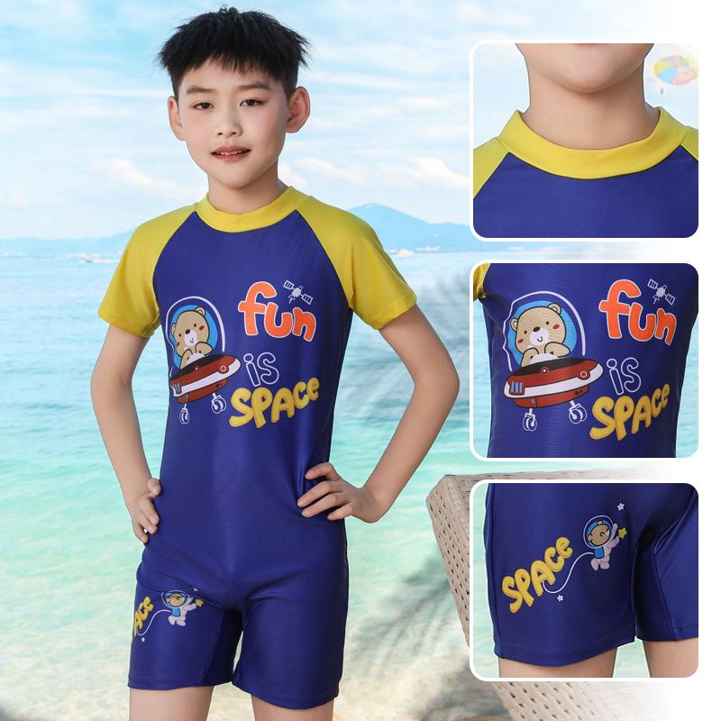 New Boys' Quick-Dry One-Piece Swimsuit for Toddlers and Kids