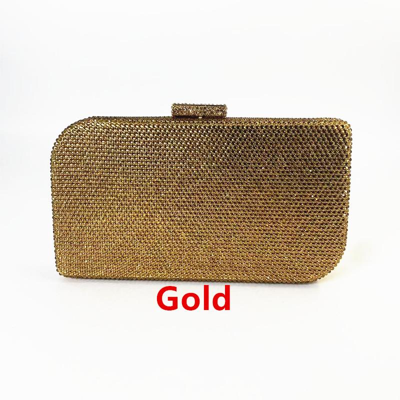 

2025 New Dinner Bag Clutch Bag Full of Diamonds Cross-border Explosions Africa Nigeria Suitable for Wedding Banquet Party Birthd золотой