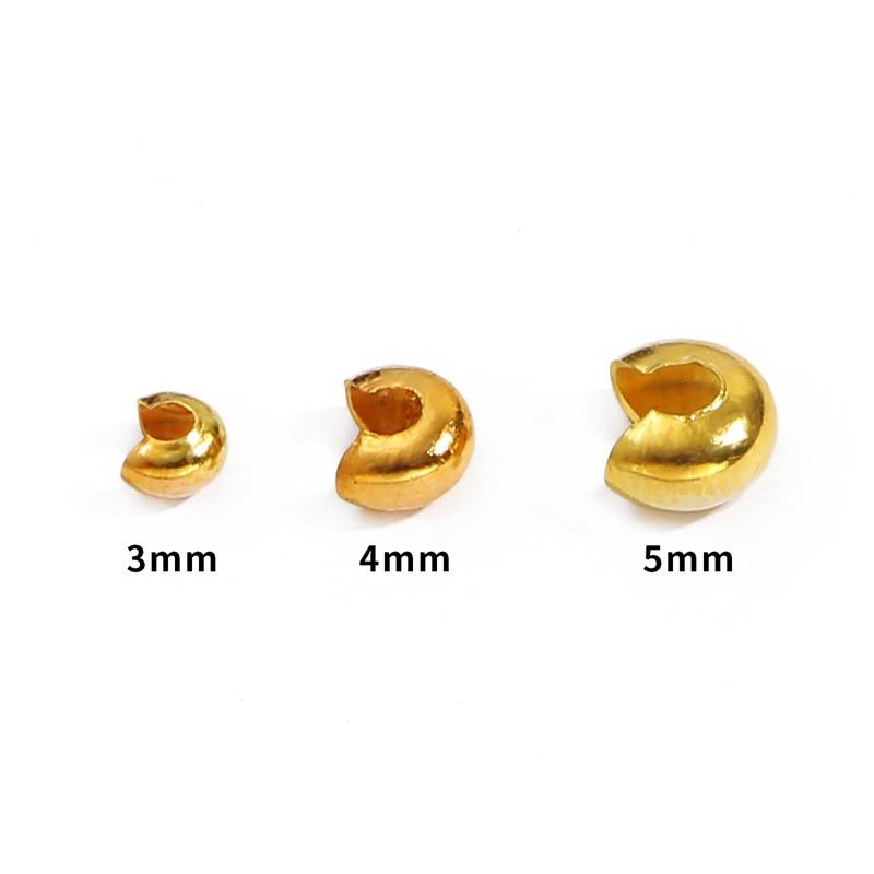 Mărgele distanțiere cu opritor, diametru 3, 4, 5 mm, sertizate pentru bricolaj, rotunde, populare, huse, pentru confecționarea bijuteriilor, 100 buc/lot