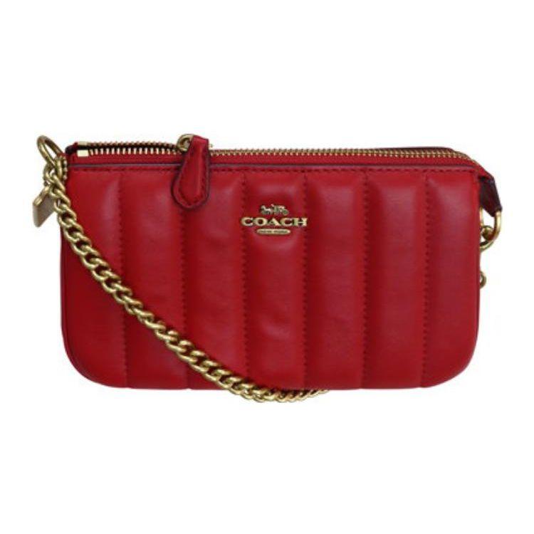Coach X Jennifer Collaboration Nolita 19 Solid Color Zipper Chain Leather Quilted Shoulder Bag Clutch Small Women bags Red C6512-IMPX1