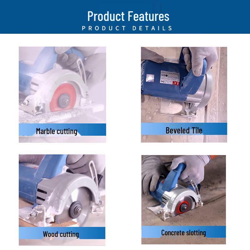 Dongcheng Tile Cutter & Slotting Machine CN plug (adapter included)