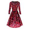 Women's Fashion Casual Valentine's Day Printed Long Sleeve V-Neck Sexy Dresses