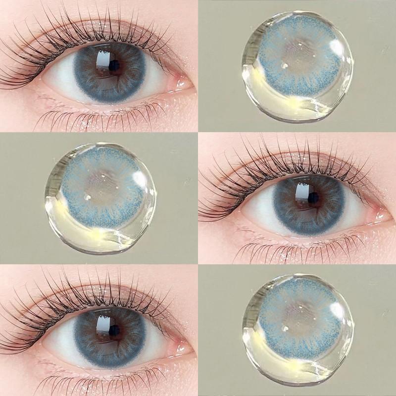 Eyeshare 2pcs LOIRE Contact Lenses for Eyes Colored Eye Lens 14.5mm Natural Brown Grey Softlens Beauty Pupils