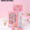 Back To School Season 144Pcs 0.5mm Creative Pink Peach Pattern Black Straight Pole Neutral Pen, Smooth Writing Signature Pen Office Stationery, Exam S