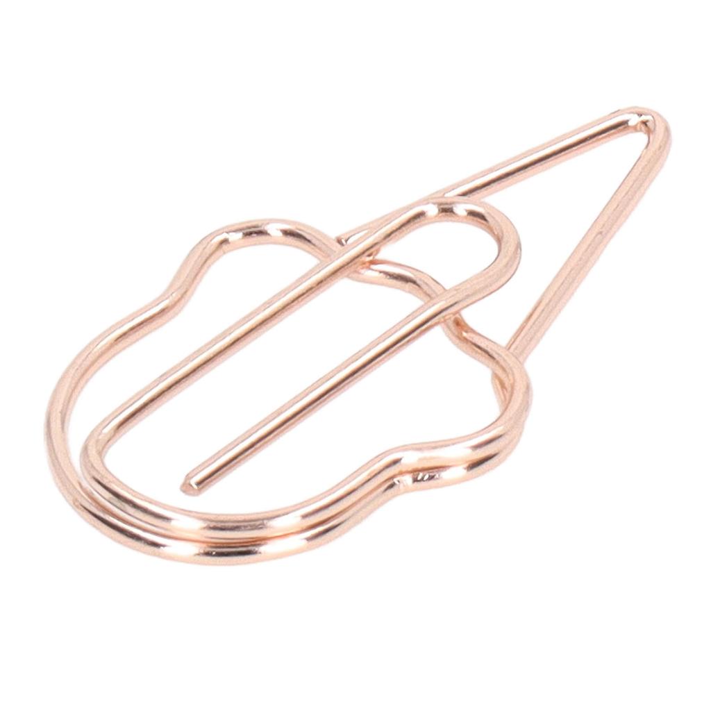 100Pcs Funny Planner Clips Innovative Color Lasting Anti Rust Electroplating Process Gold Paper Clip