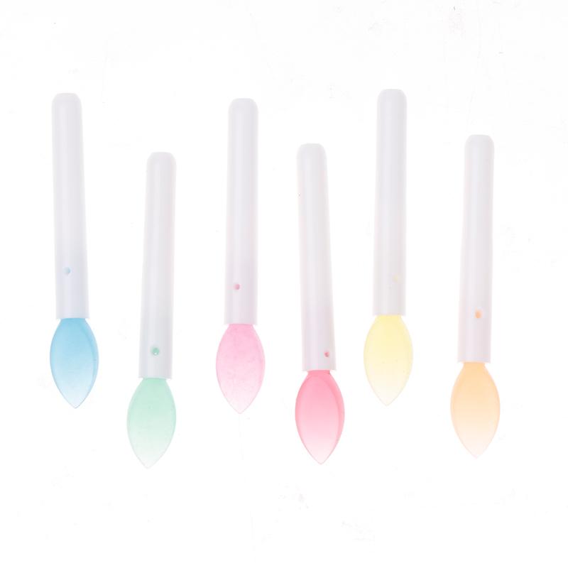 5Pcs Soft Silicone Lipstick Brush Lip Stick Applicator Portable Clean Microbrush Lipgloss Beauty Tool