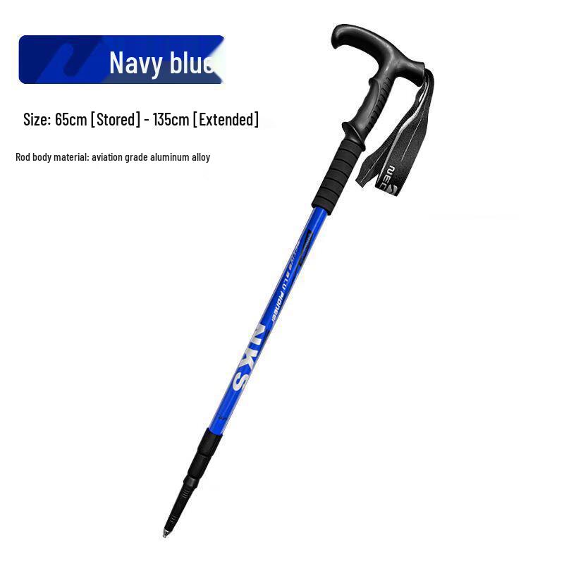Ruiflaike N27 Curved Handle Shock-Absorbing Trekking Pole