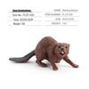 Mini Wild Animal Beaver Model - Educational Decorative Toy for Kids