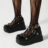 Women Pumps  Super High Heel Platform Wedge Spring Ladies Sandals Belt Buckle Classic Sweet Punk Female Lolita Shoes