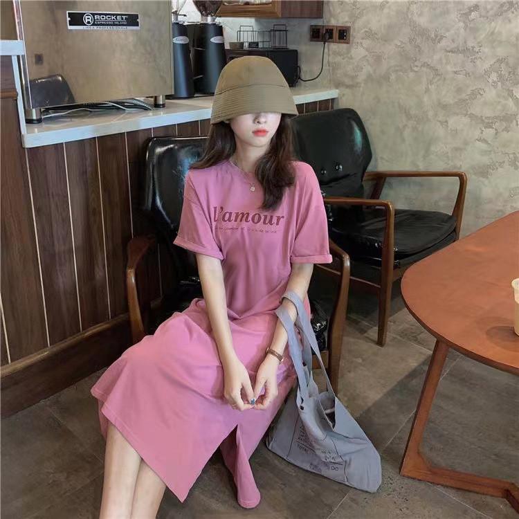 Sommer-Midi-Kleid mit lockerem Schnitt, bedruckt, mit kurzen Ärmeln, für Damen in Übergrößen
