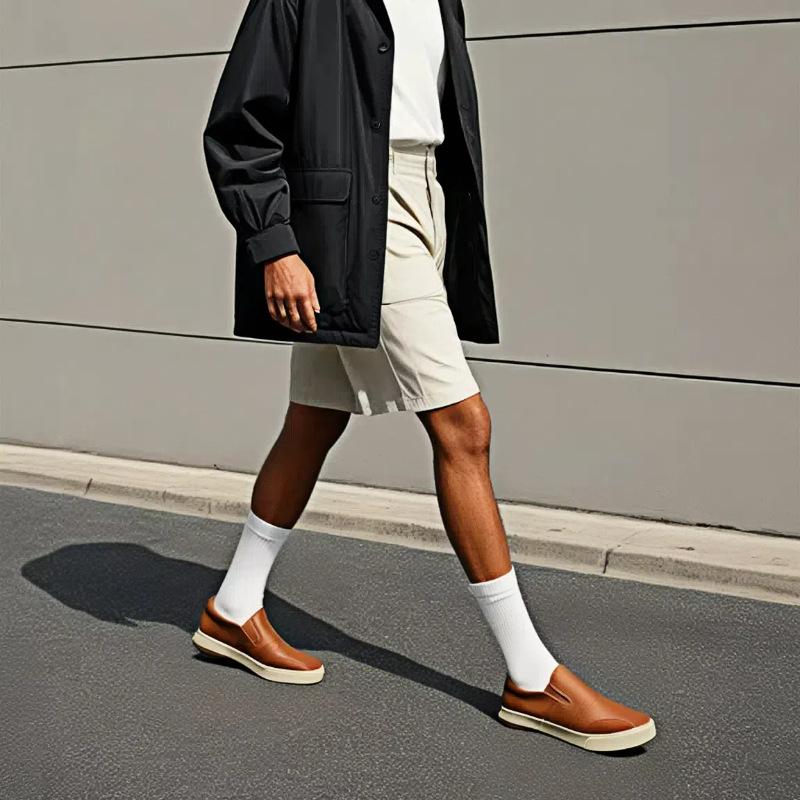 

Foreign trade white shoes men s one-pedal casual elastic men s shoes low-top lazy shoes vulcanized rubber shoes flat shoes men s shoes 45 хакі