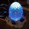 Dragon Egg Resin Silicone Mold with USB Powered Wooden Lighting Base Stand