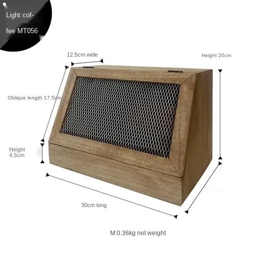 

Деревянный ящик для хранения с железной сеткой - Идеально подходит для хлеба, фруктов и посуды, декоративный органайзер для дома и вечеринок