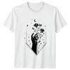 Witchy Hand Holding Flowers Celestial Moon Stars Magic TShirt