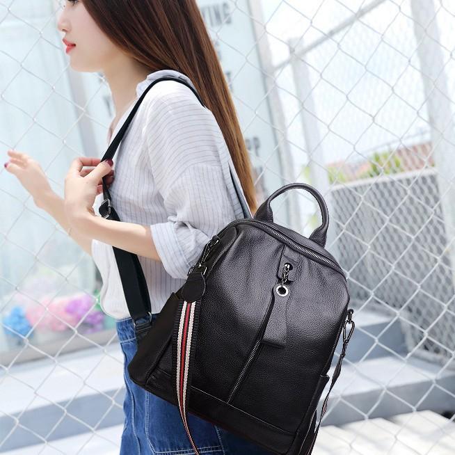 Rindsleder-Rucksack, Modische vielseitige Leder-Reisetasche, Weiche Rindsleder-Damentasche