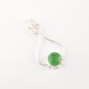 Natural Green Cat's Eye Gemstone 925 Solid Silver Jewelry Light Weight Pendant PP-40-44