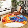 1PC Golf Fire Round Chair Mat Area Rug - Non-Slip, Floor Mat for Office, Bedroom, and Indoor Decor -Gift D1127232