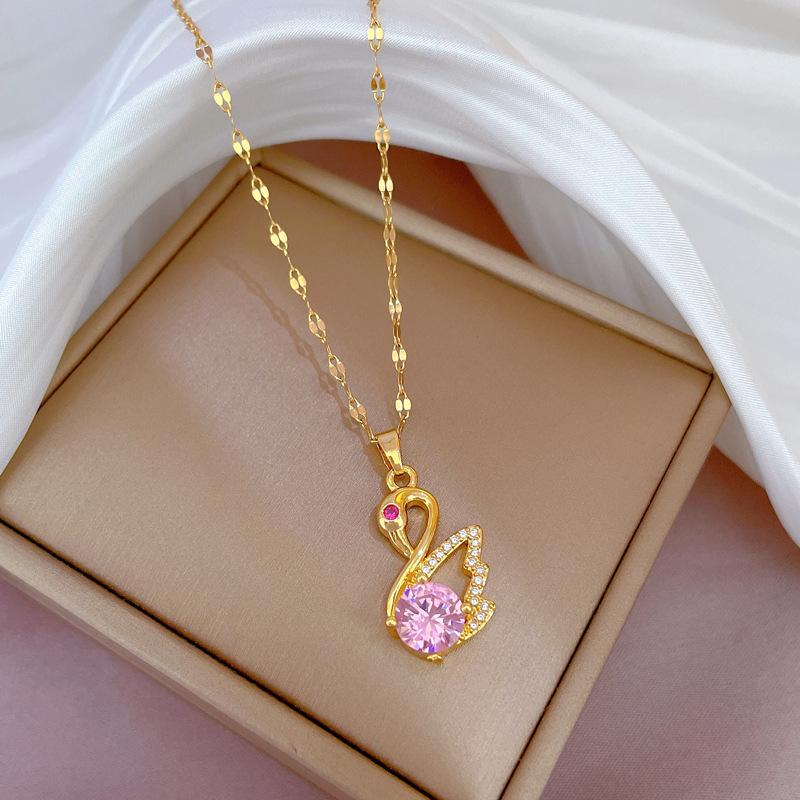 Light Luxury Micro-Inlaid Real Gold Butterfly Fritillary Necklace Women'S New Collarbone Chain Light Luxury Niche Design Sense