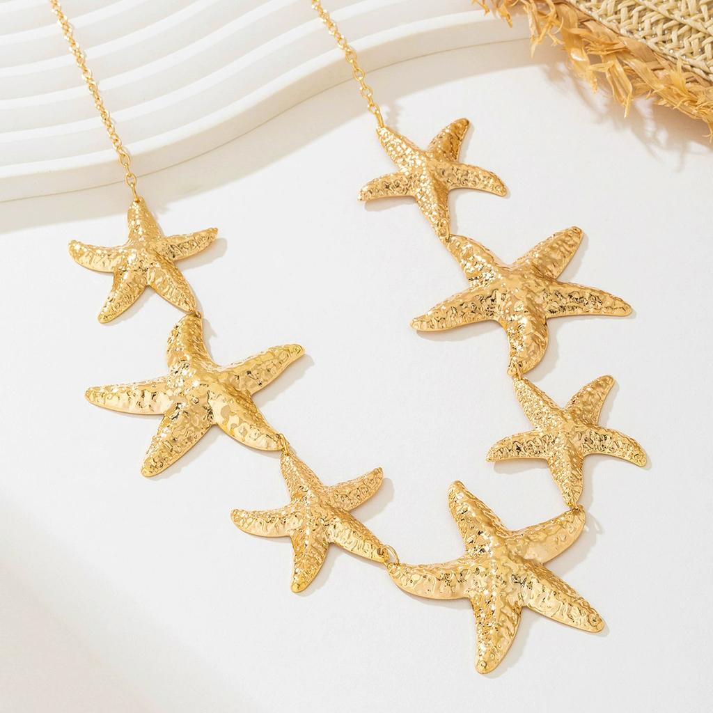 Fashion Retro Elegant Ocean Series Metal Chain Starfish Pendant Ladies Waist Chain