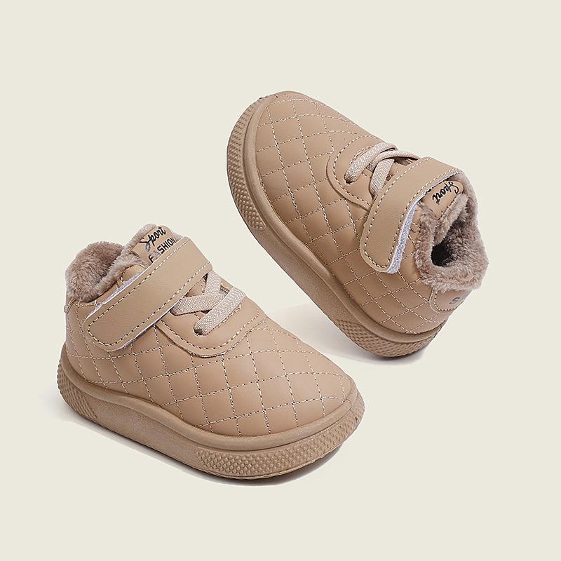 Children's Winter Fleece-Lined Snow Boots: Warm, Unisex, Cotton Shoes for Toddlers (1-6 Years)