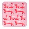12 Cavities Star Moon Mould Tray Flexible Cake Baking Mould for Cake Topping, Candle Projects, Soap Tasks and Home DIY Use Daily
