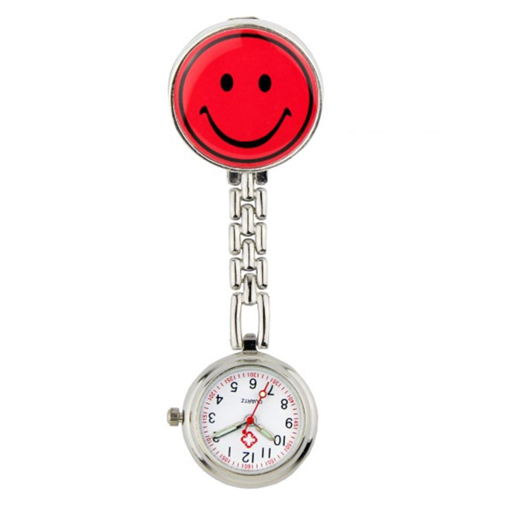 Fashion Casual Quartz Wrist Watch Luminous Smiley Face Pocket Watch