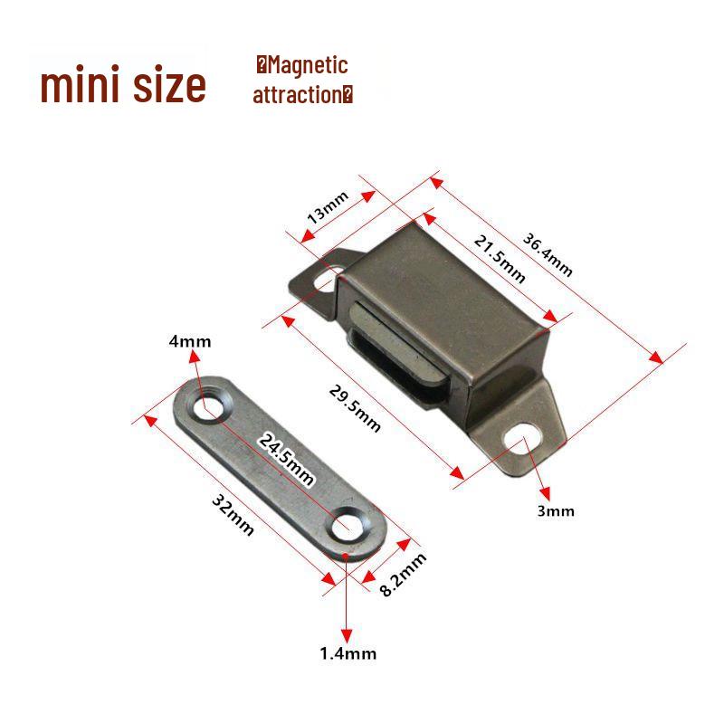 Stainless Steel Strong Magnetic Cabinet Door Suction Cup with Bump and Card Buckle