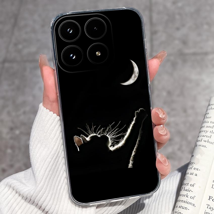 For Xiaomi 17 Mi 11T 11 10T 10 Pro 10S Phone Cover Sleeping Beauty Pattern Black TPU Soft Silicone Shockproof Protective Casing For Xiaomi Bumper Case