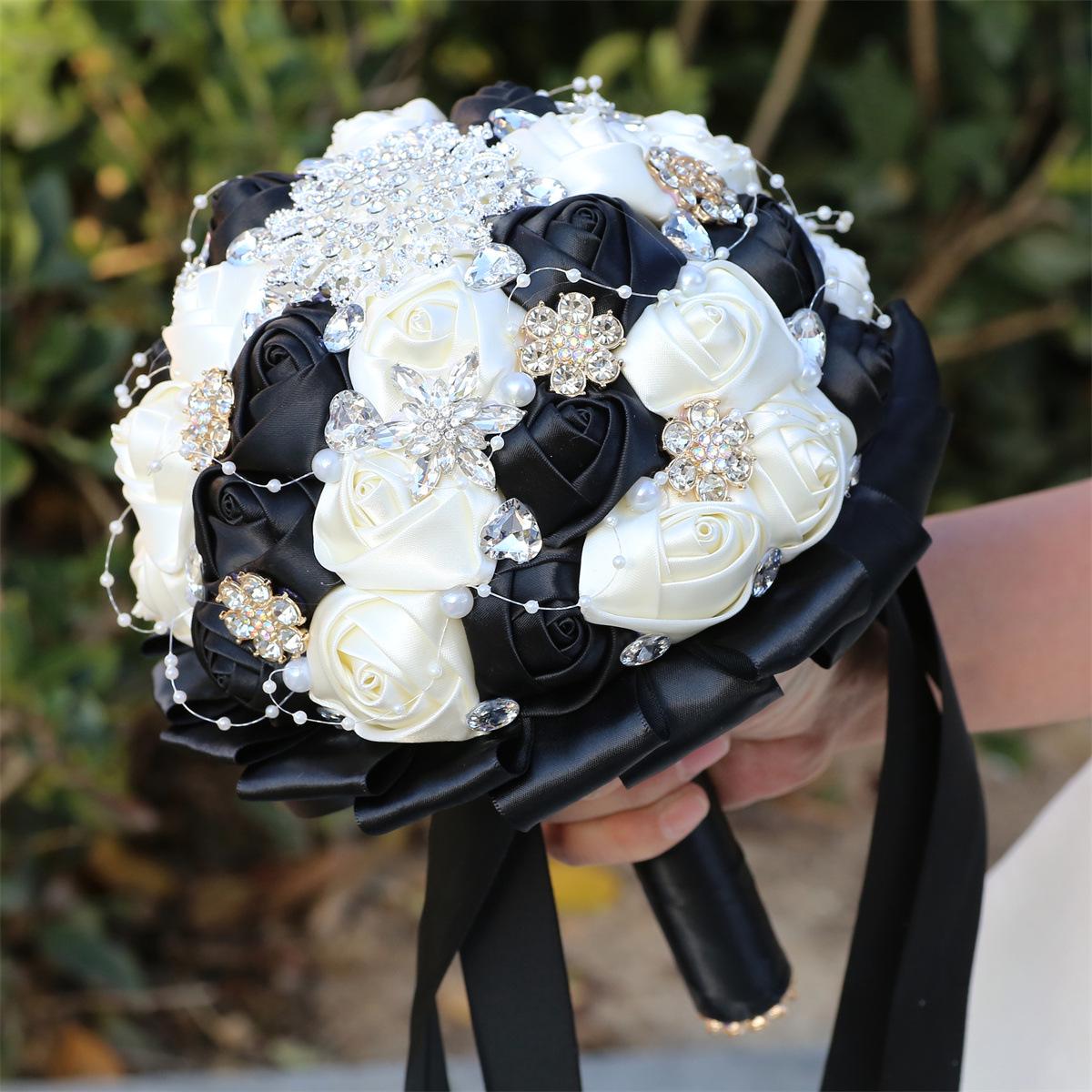 

Букет невесты в корейско-европейском стиле со стразами, свадебный подарок
