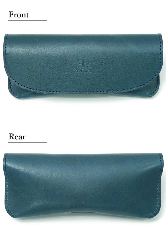 [Prof Line] Hanaasagi (light Blue) Tochigi Leather Made In Japan Glasses Case Soft Large Eyeglasses Case Sunglasses Case Glasses Case Men's Women's Ge