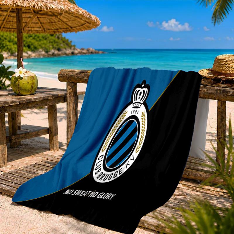 Club Brügge FC Wappen Strandtuch Mikrofaser Strandtuch, Leicht und Schnelltrocknend, für Sommerreisen, Schwimmbad Fan Geburtstagsgeschenk