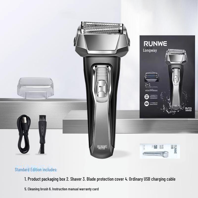 

Электробритва Longway для мужчин с аккумулятором — быстрая зарядка, моющаяся, плавающая бритва Rs725