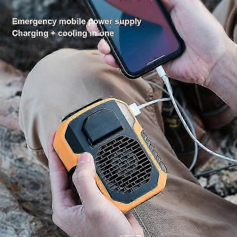 6000mah Waist Fan Usb Air Conditioning Rechargeable Portable Hanging Neck Mini Fan Cooling Waist Clip On Fan Outdoor Sports