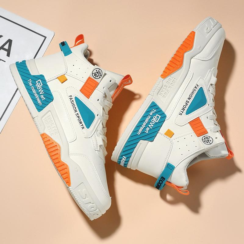 

2024 Men s Casual Sneakers High Quality Comfortable High Top Vulcanized Shoes Trendy Student All-match Platform Shoes Botines 39 бежевый