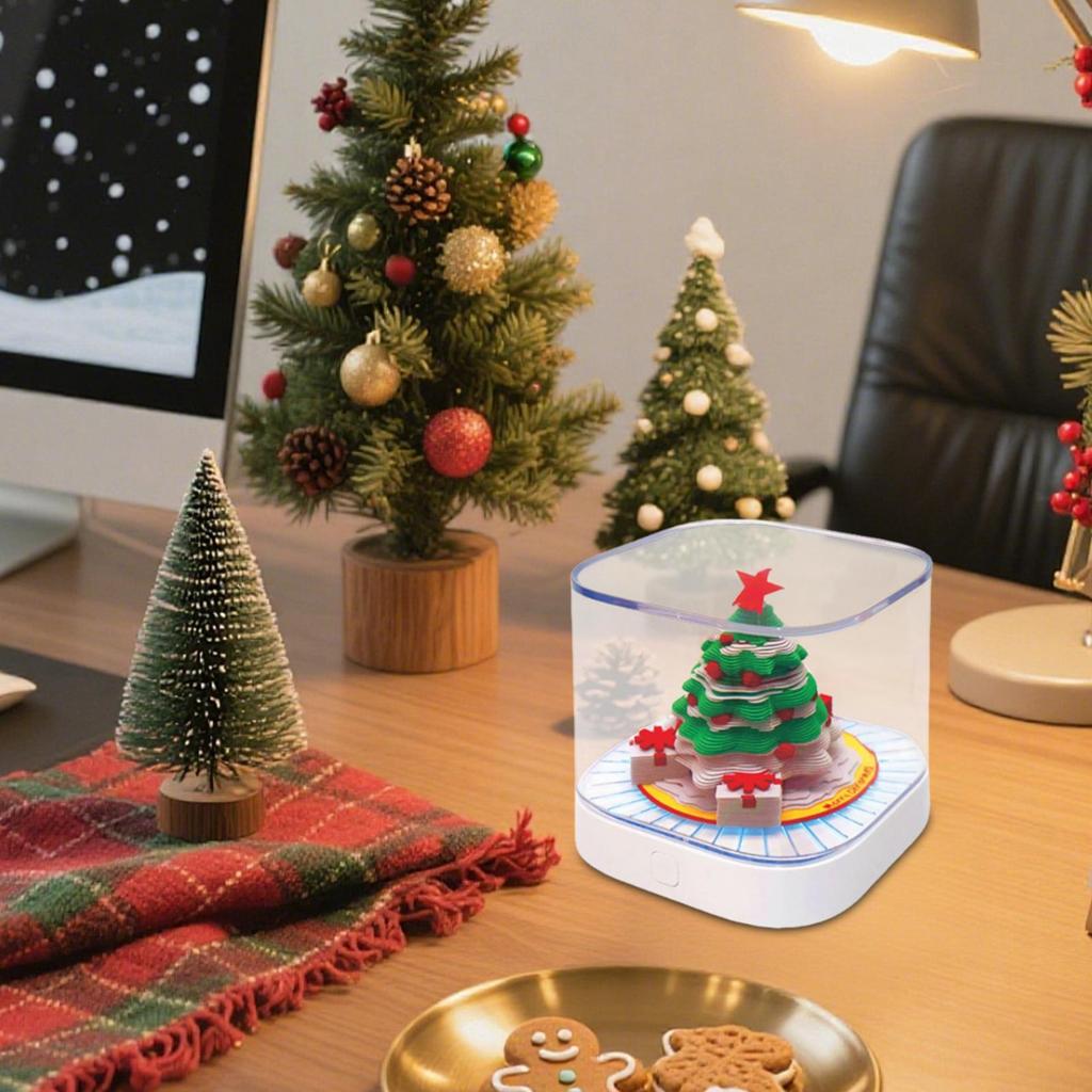 Tear Away Calendar 3d Christmas Tree Art Calendar Memo Pad With Light Planner Organizer Schedule For Adults Kids Time Management