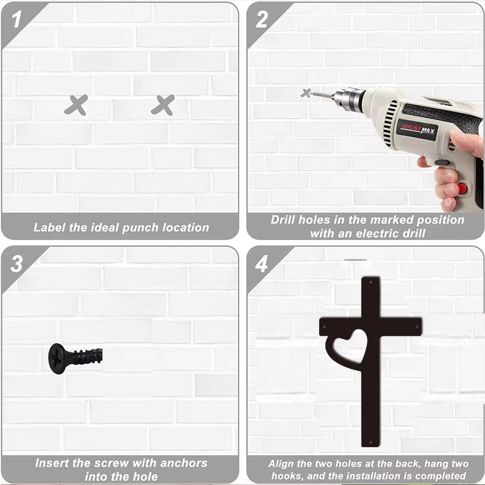 1pc Cross Sign Inspirational Metal Wall Art Religious Wall Decor Resurrection Wall Hanging Perfect Christian Faith Gift