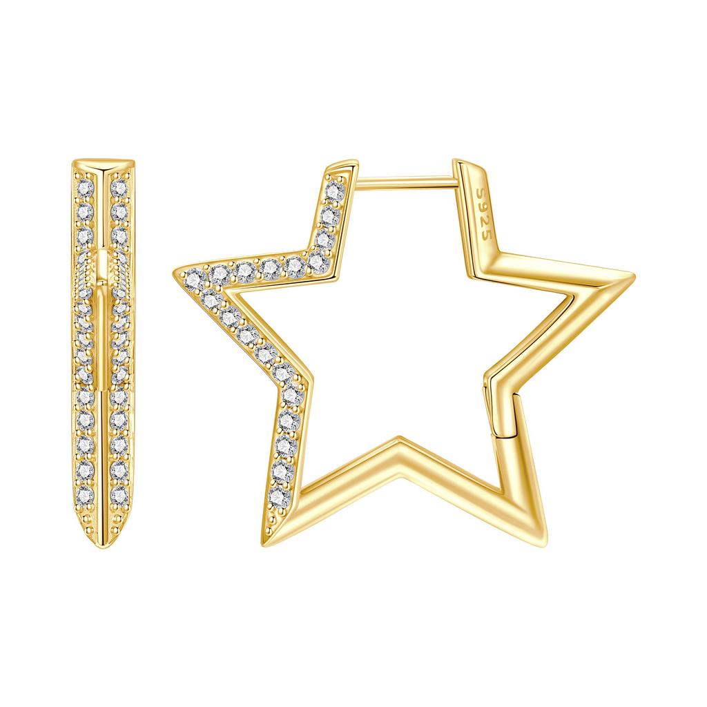 Orstarry S925 Silver 18k Gold Modern Square Hoop Earrings For Women Trendy Jewelry Anniversary Gifts