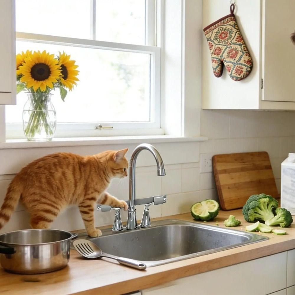 Sturdy Material Portable Double Sink Faucet Handle Lock Compact Design Easy Installation Faucet Safety Lock Effective Prevention