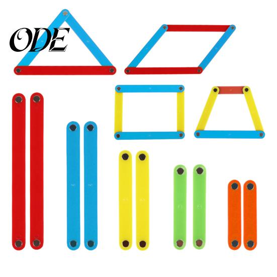 10Pcs/Set 4-10cm Magnetic Geometric Strips Tools Building Polygon Learning Aids