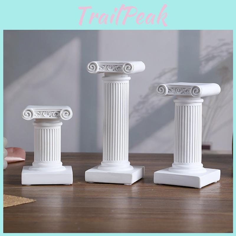 Desktop Column Roman Decor With Creative Candle Holder For Home Display Office