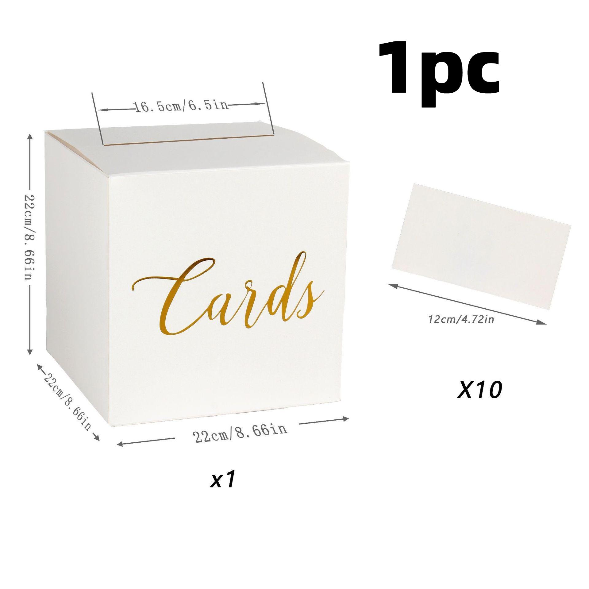 

4 шт. Белая свадебная открытка с золотым тиснением Коробка, содержащая 10 карточек для игры-голосования Свадебный подарок Прием Детский душ Вечеринка L