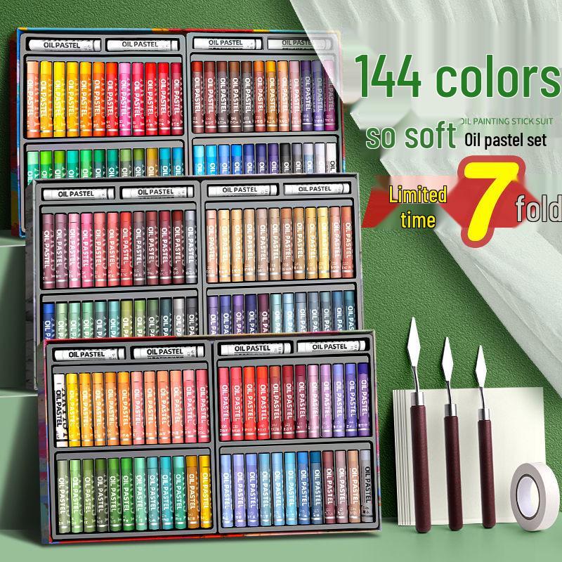 Super Soft Heavy Color Oil Pastel Set - Soft Crayons & Brushes for Oil Painting, Macaron Painting Tool Kit