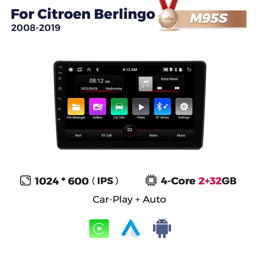 Android Car Multimedia Player For Citroen Berlingo 2 B9 Peugeot Partner 2008-2018 GPS Carplay Auto Radio BT 2Din Stereo Receiver