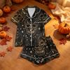 Women's Halloween Print Pajama Set 2 Piece Comfortable Sleepwear for Night