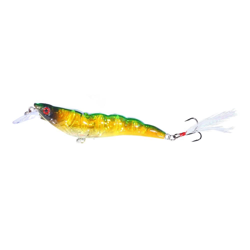 Minnow Lure for Specially Targeting Red Snapper13Full Attack Shrimp Feather Hook Lure Bait for Freshwater and Sea Fishing Imitat