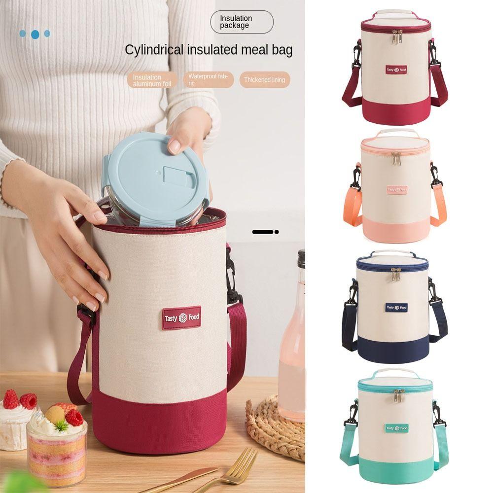 Portable Insulated Cooler Bag with Adjustable Shoulder Strap Picnic Dinner Container Lunch Bag