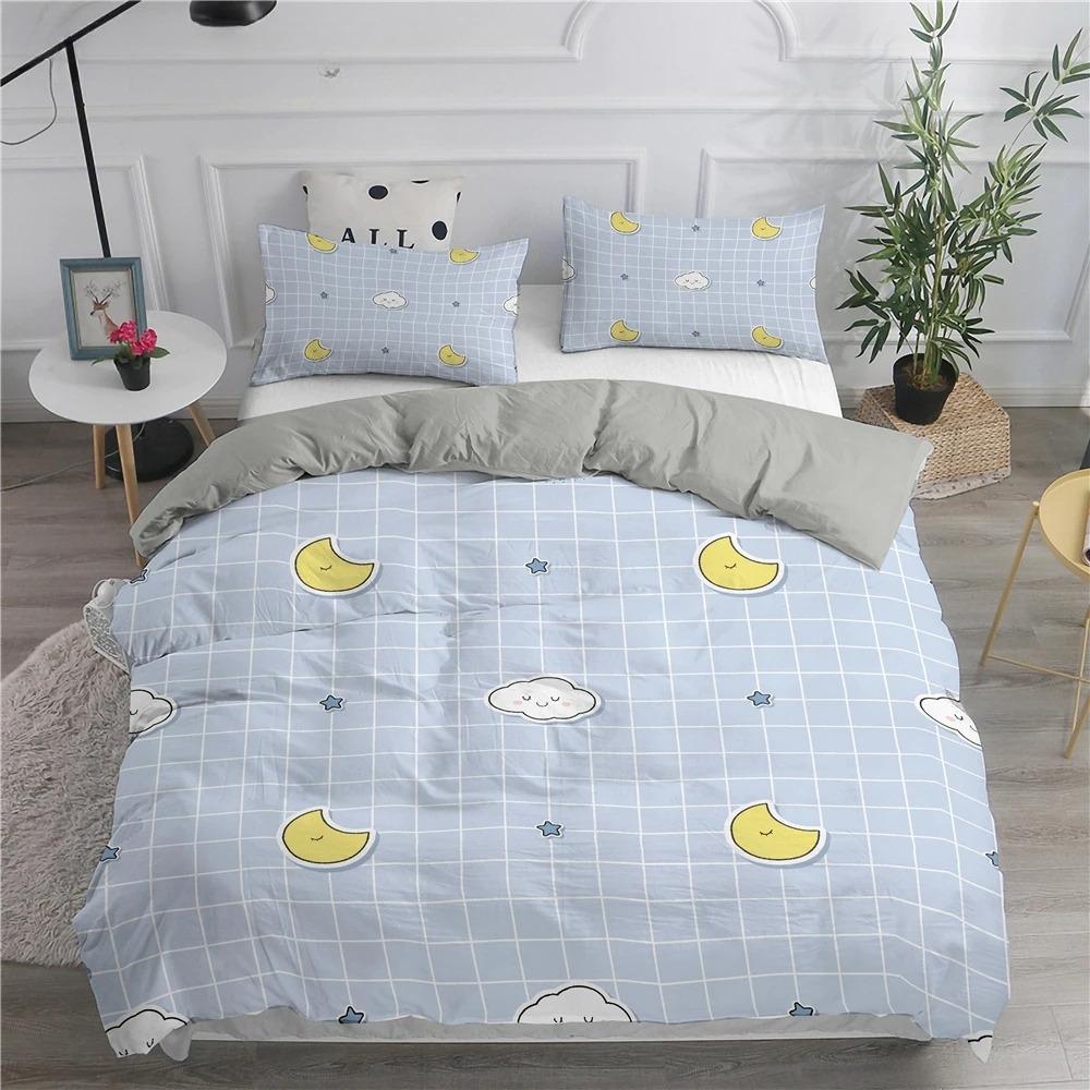 Cartoon Bedding Set Cute Cats Printed 3D Duvet Cover Set Twin Full Queen King Double Sizes Pillowcase Bedclothes Soft Polyester