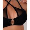 1011 new European and American solid color neck bikini sexy hot spring swimsuit women's beach swimsuit single top
