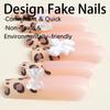 Handmade Leopard Print French Tip Bowknot Press-On Nails